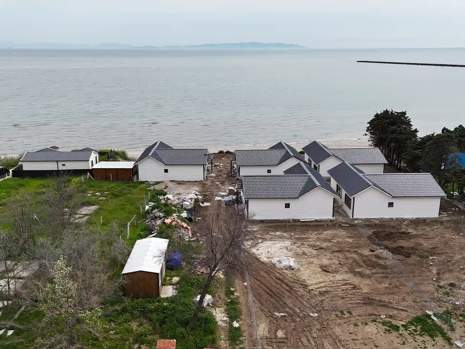 Kıyı Esintisi Tekirdağ 140 m²  Tek Kat Hafif Çelik Evler Arka Cephe