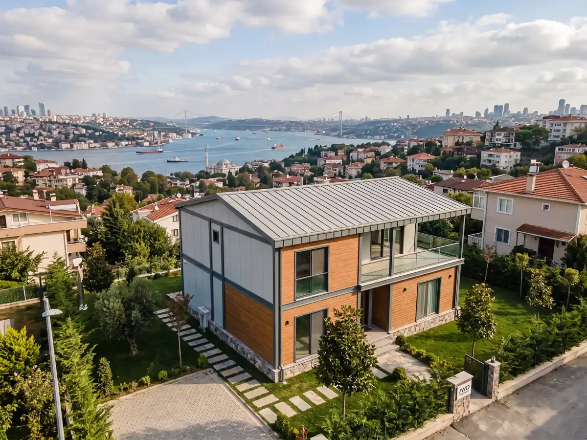 İstanbul'da tamamlanmış hafif çelik ev örneği