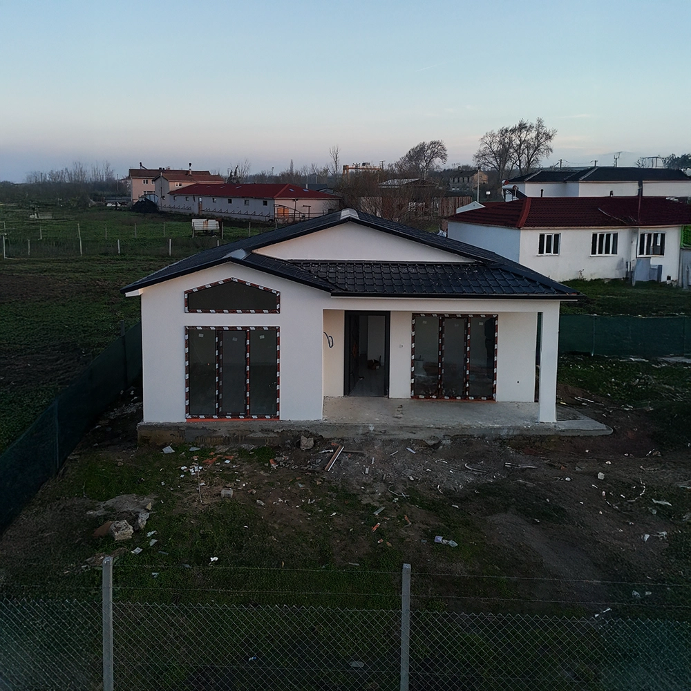 Ak Meşe Lüleburgaz 70 m² hafif çelik ev dış cephe görünümü
