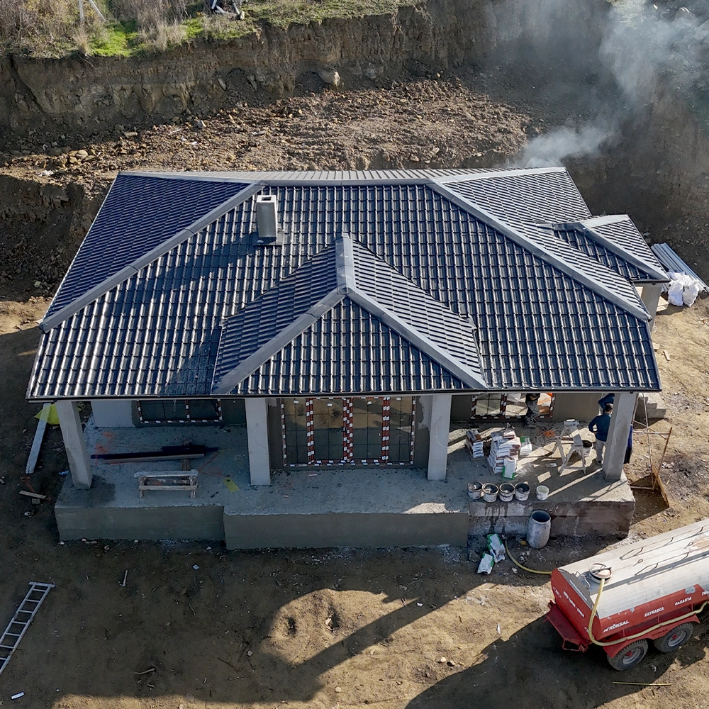 Yeni Bahar Çiftlikköy 134 m² hafif çelik ev dış cephe görünümü